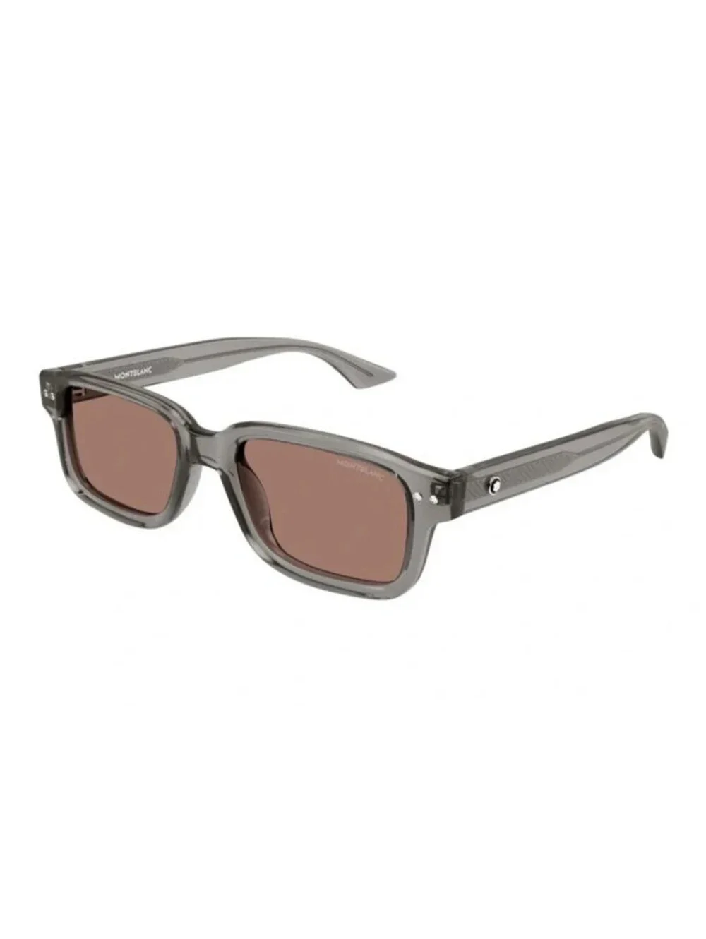 Montblanc MB0286S-003 Gray Brown Gray Rose Sunglasses Snowcap